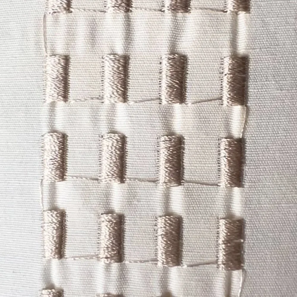NAVY BEIGE “STITCH” ACCENT PILLOW